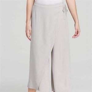 NWT Eileen Fisher silk wrap-around wide leg cropped pants.